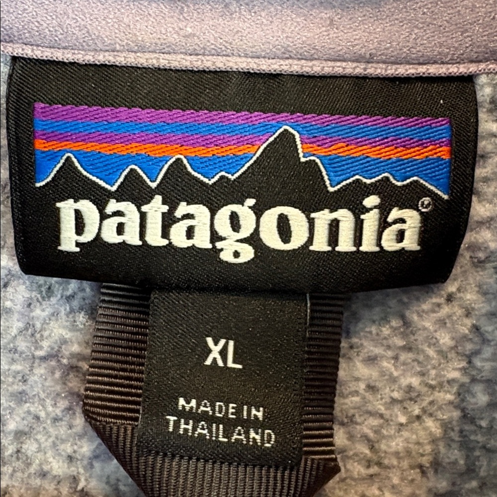 Patagonia Better Sweater Heathered Lavender & Grey 1/4 Zip - Picture 4 of 7
